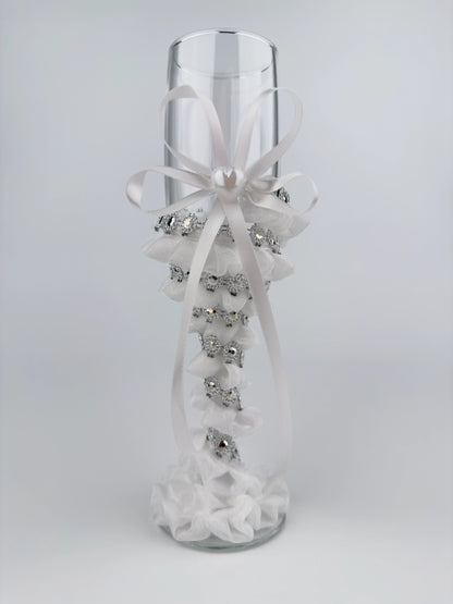 Dekorerade champagneglas | Crystal Bloom