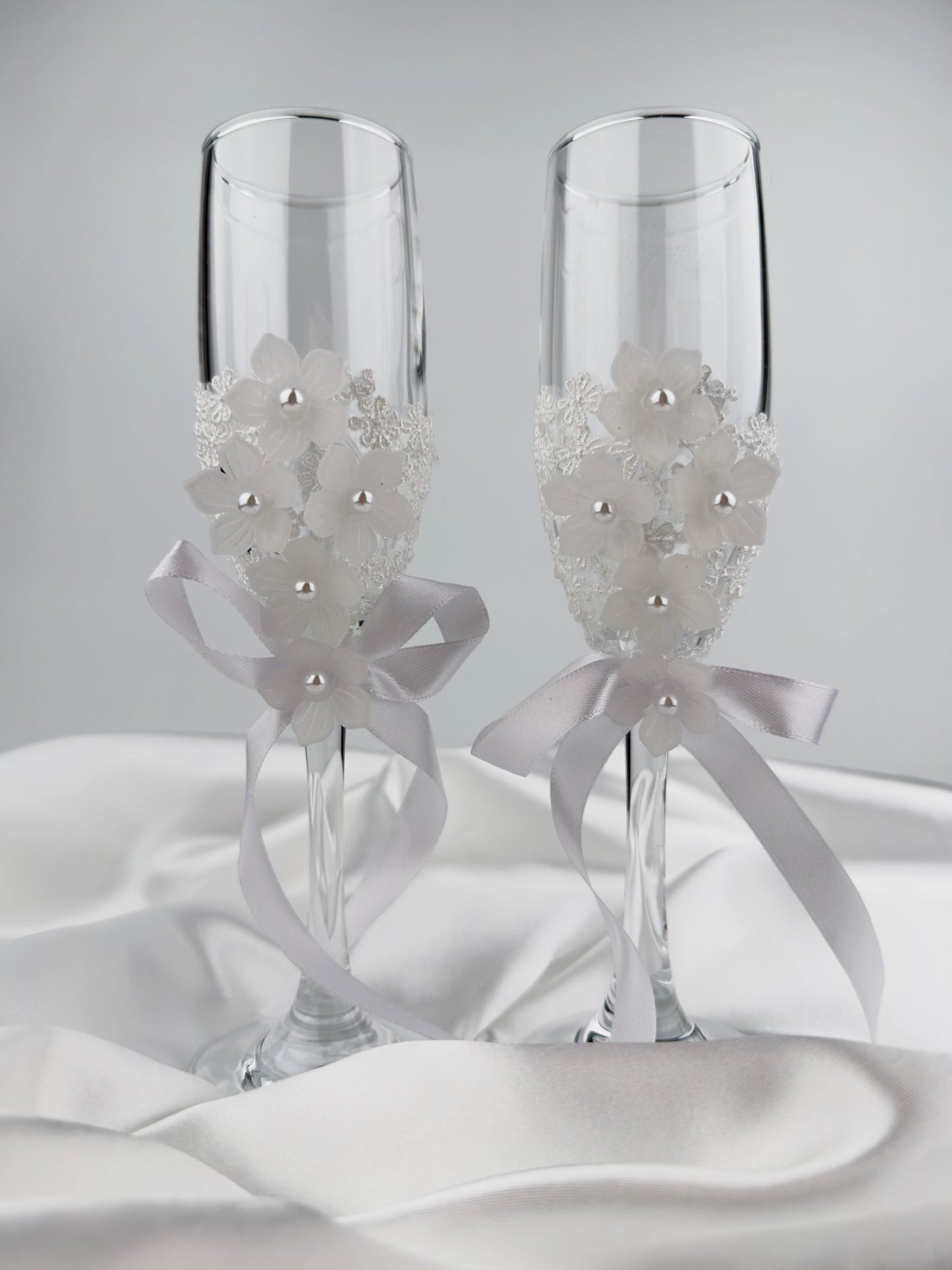 Dekorerade champagneglas | Pearl Blossom
