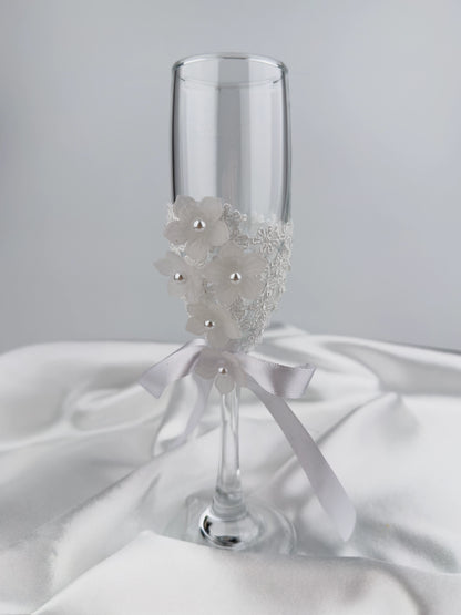 Dekorerade champagneglas | Pearl Blossom