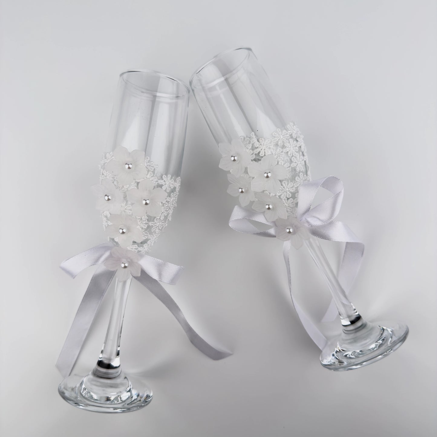 Dekorerade champagneglas | Pearl Blossom