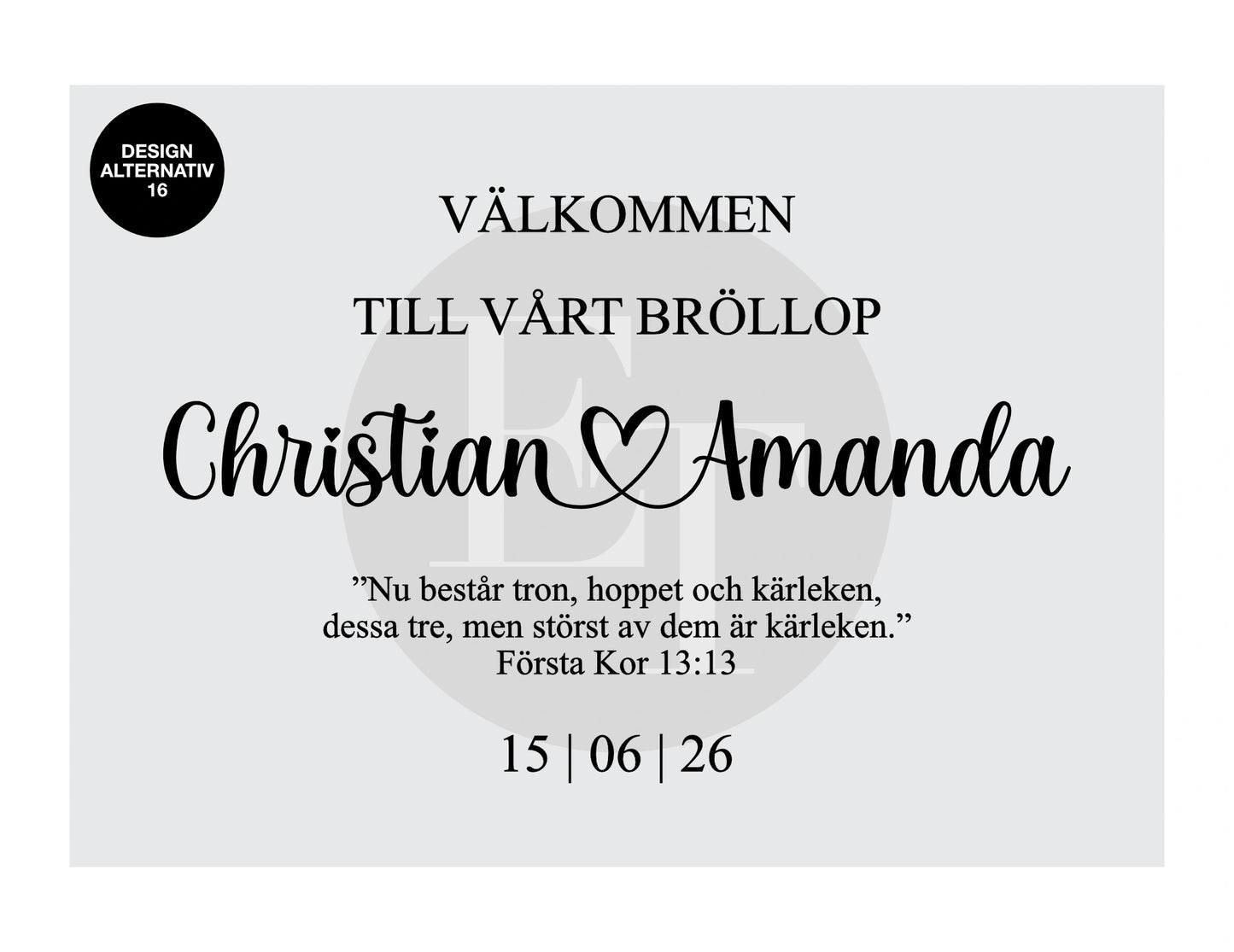 Välkomstskylt 6 | Penslad bakgrund