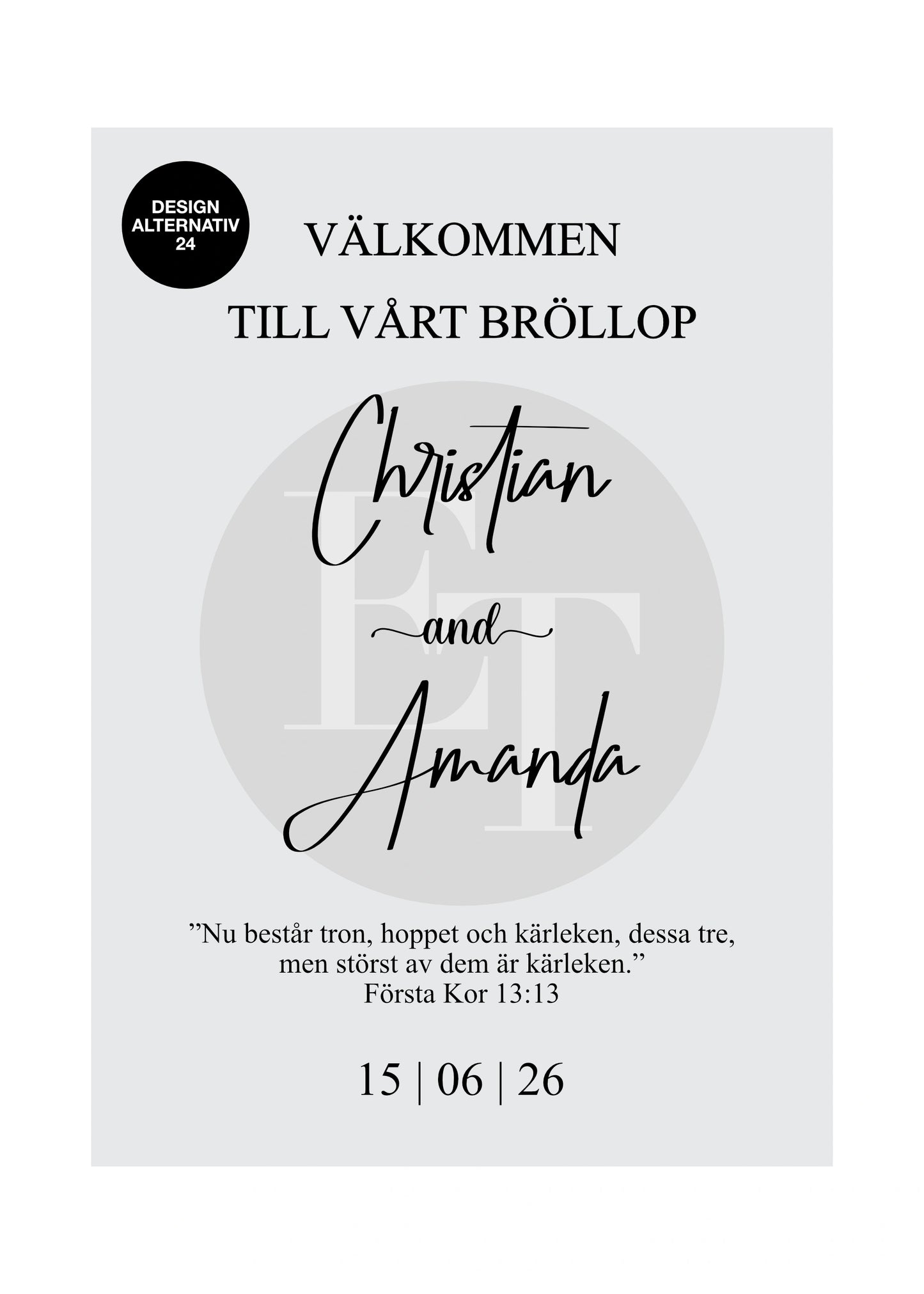 Välkomstskylt 6 | Penslad bakgrund