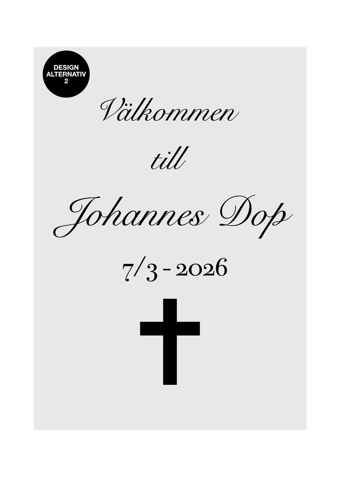 Välkomstskylt 3 | Dop