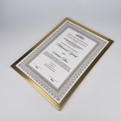 Lyxig Nikkah Certifikat - Mawaddah