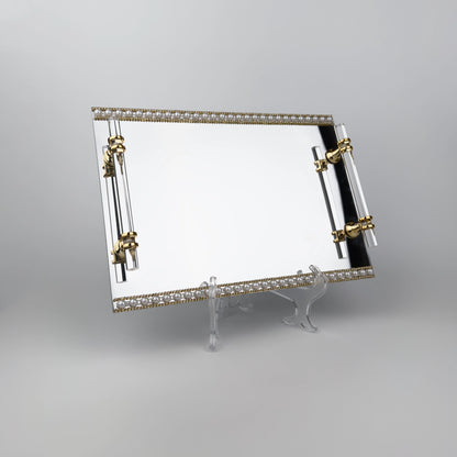 Spegelbricka med Strass & Pärlor